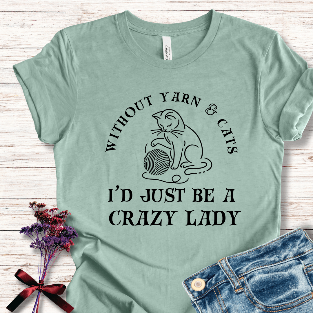 Cats & Yarn T-Shirt Sea Breeze / S