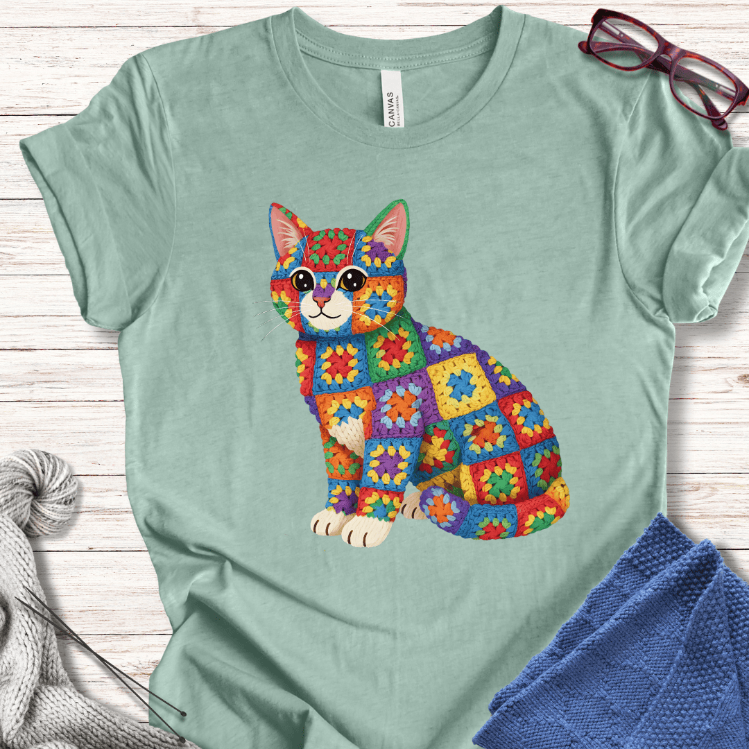 Crochet Cat T-Shirt Sea Breeze / S