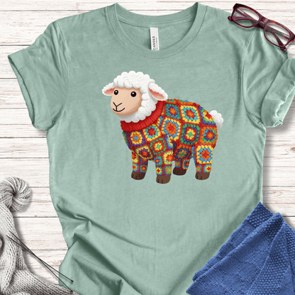 Crochet Sheep T-Shirt Sea Breeze / S