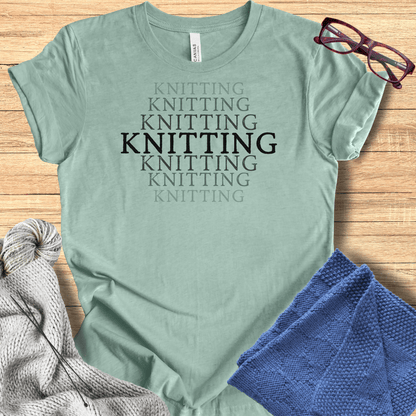 Fading Knitting T-Shirt Sea Breeze / S