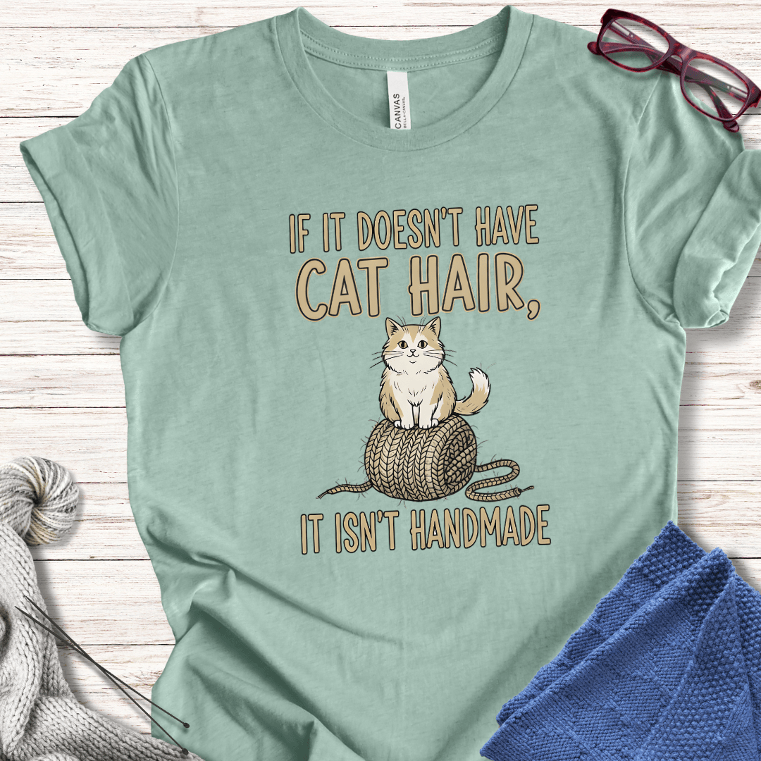 Handmade = Cat Hair T-Shirt Sea Breeze / S