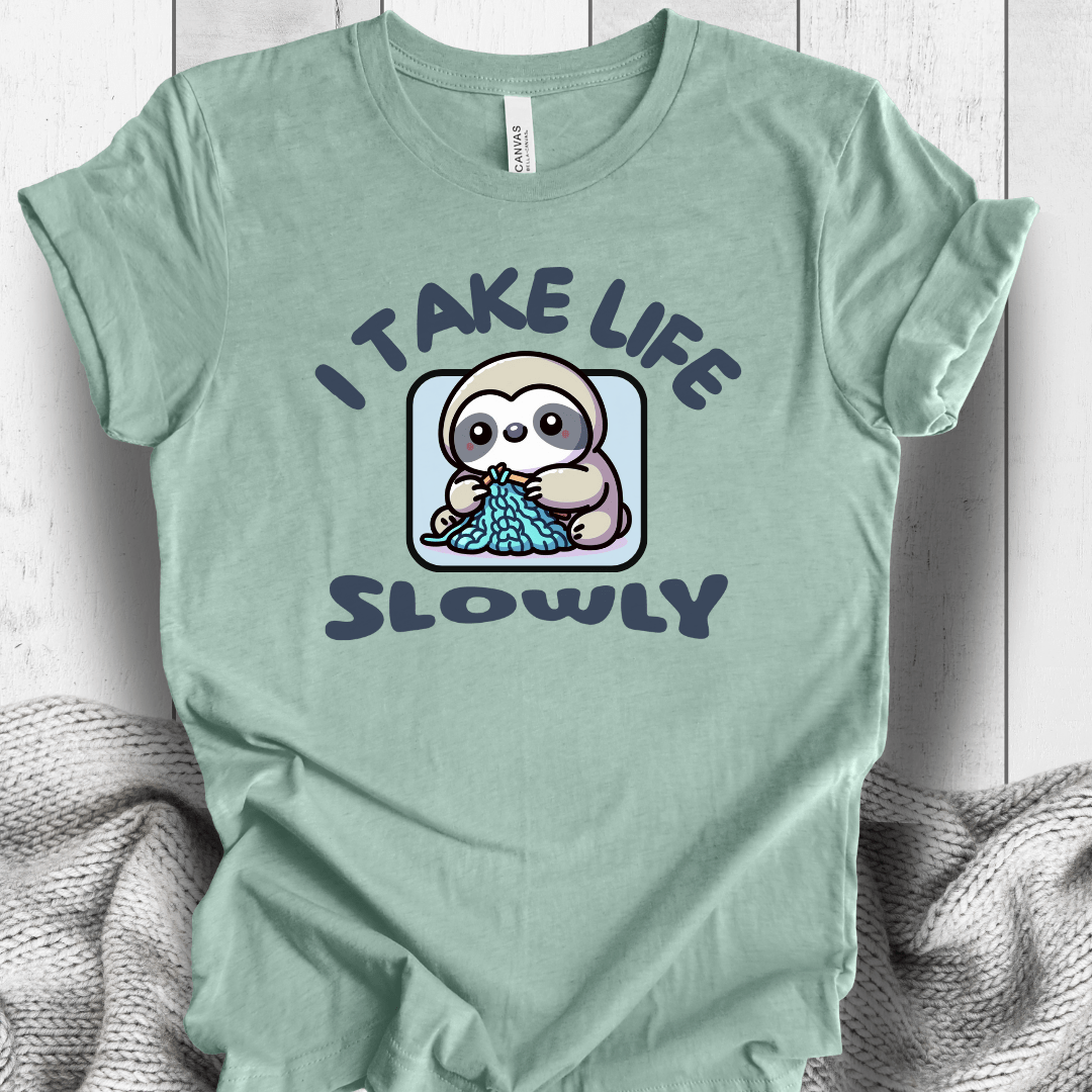 I take life slowly T-Shirt Sea Breeze / S