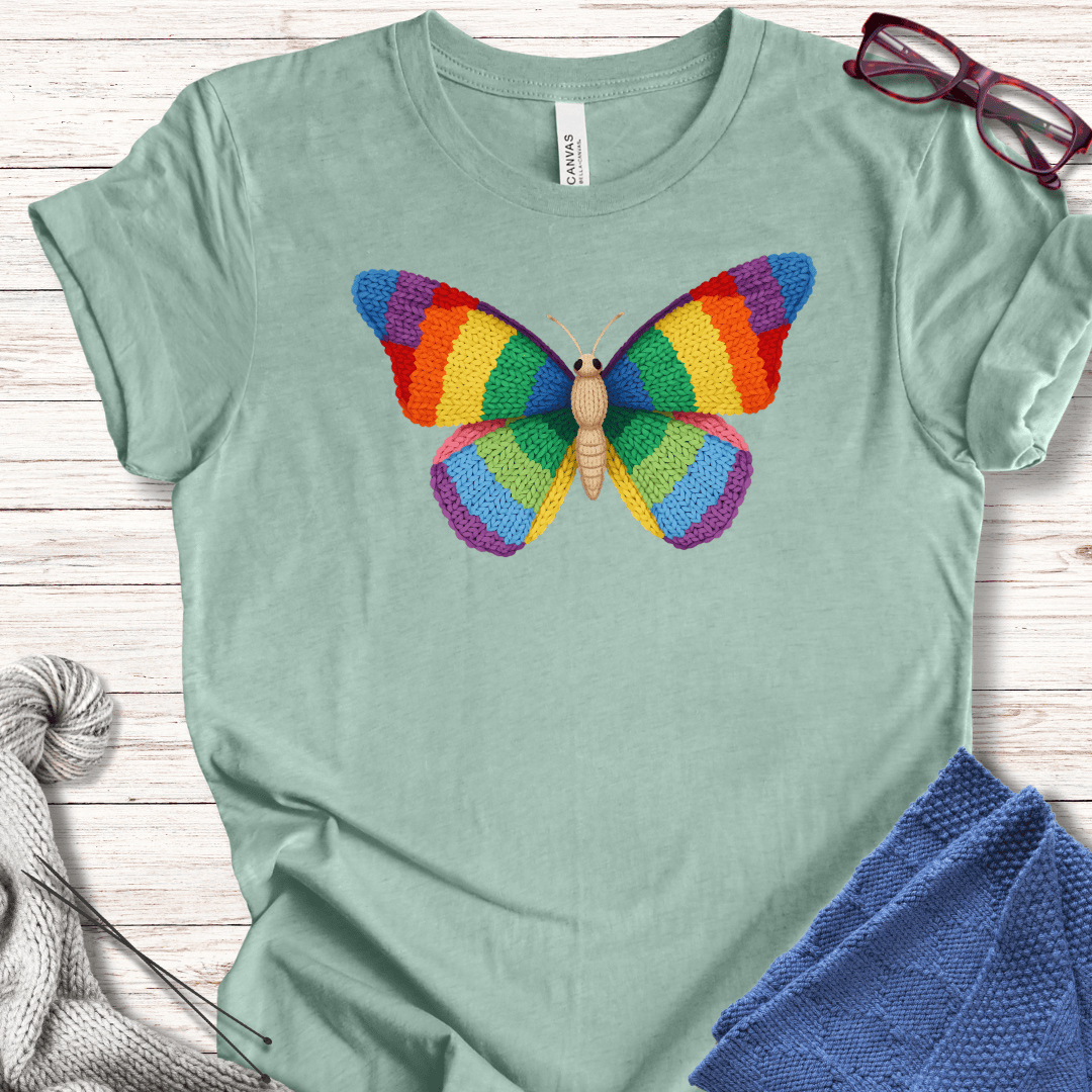 Knitted Butterfly T-Shirt Sea Breeze / S