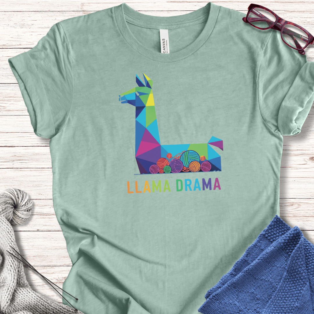 Llama Drama T-Shirt Sea Breeze / S