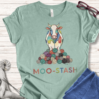 Moo Stash T-Shirt Sea Breeze / S