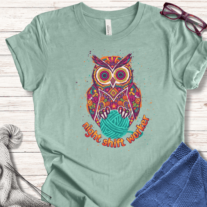 Night Shift Worker T-Shirt Sea Breeze / S