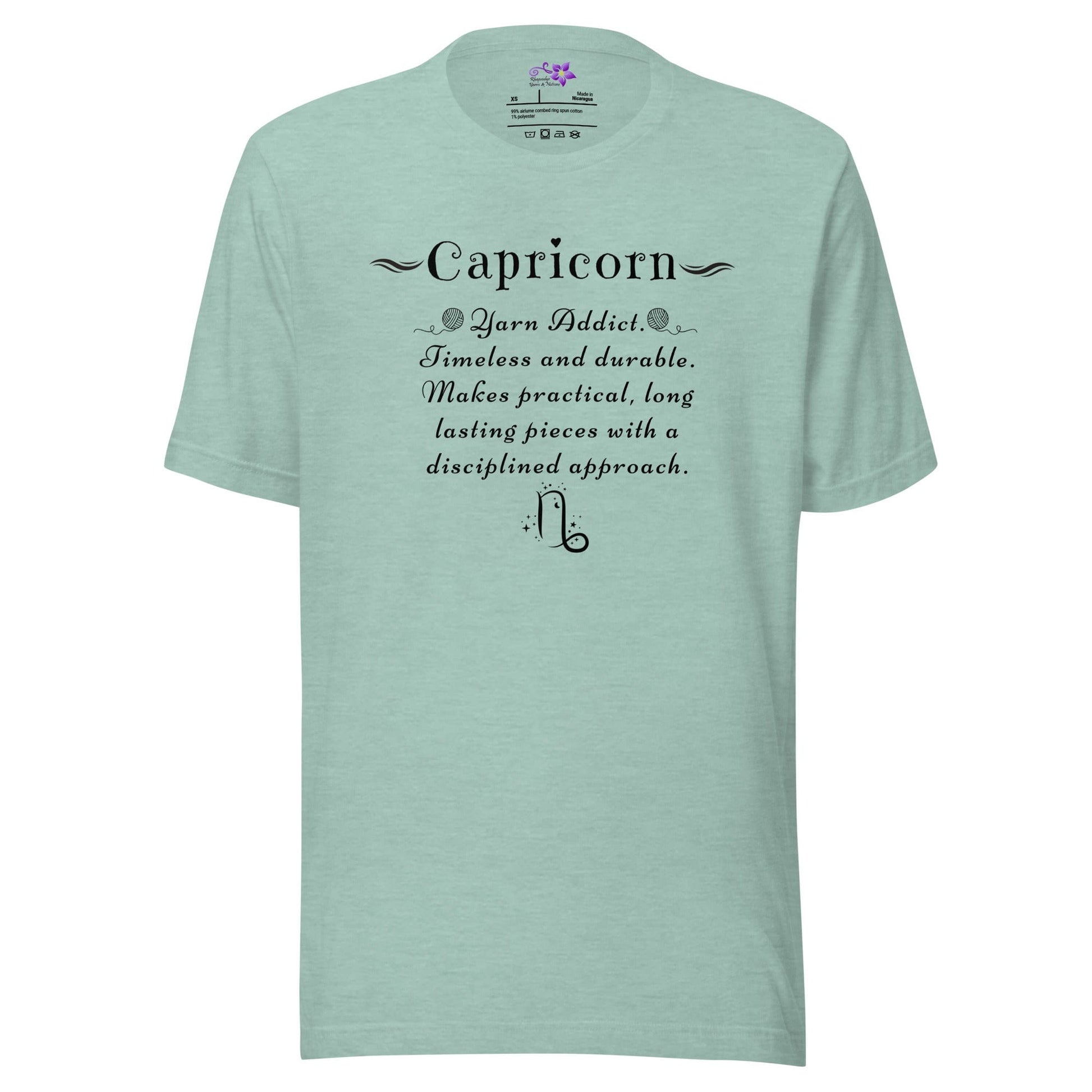 Crafters Zodiac - Capricorn Crew Neck T-Shirt Sea Breeze / XS