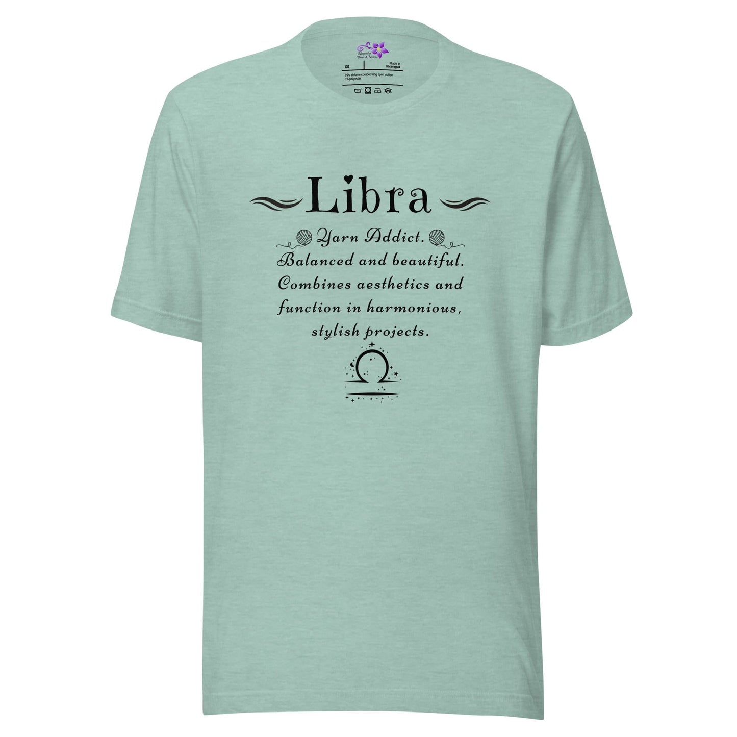 Crafters Zodiac - Libra Crew Neck T-Shirt Sea Breeze / XS