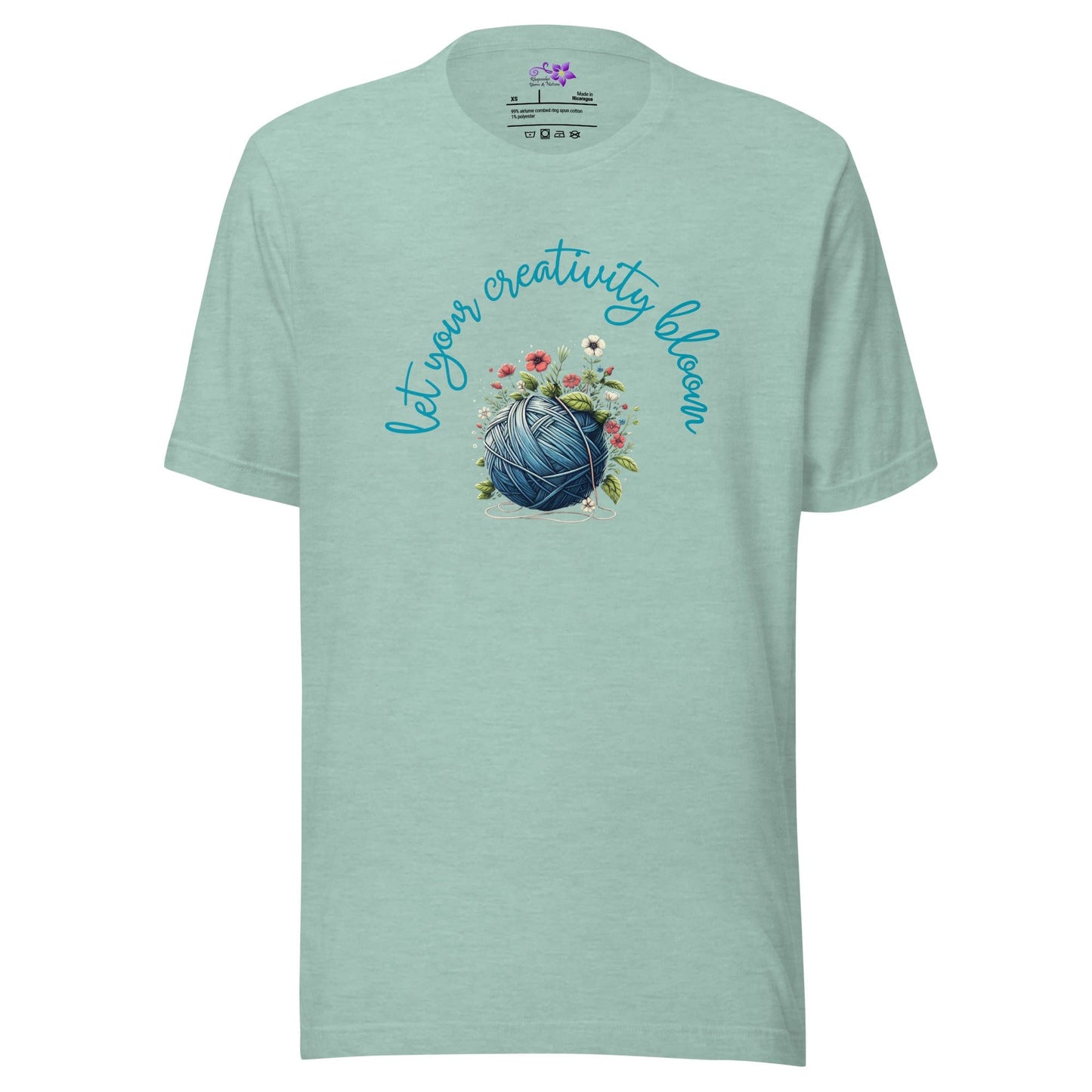 Creativity Bloom - Yarn Ball Crew Neck T-Shirt Sea Breeze / XS