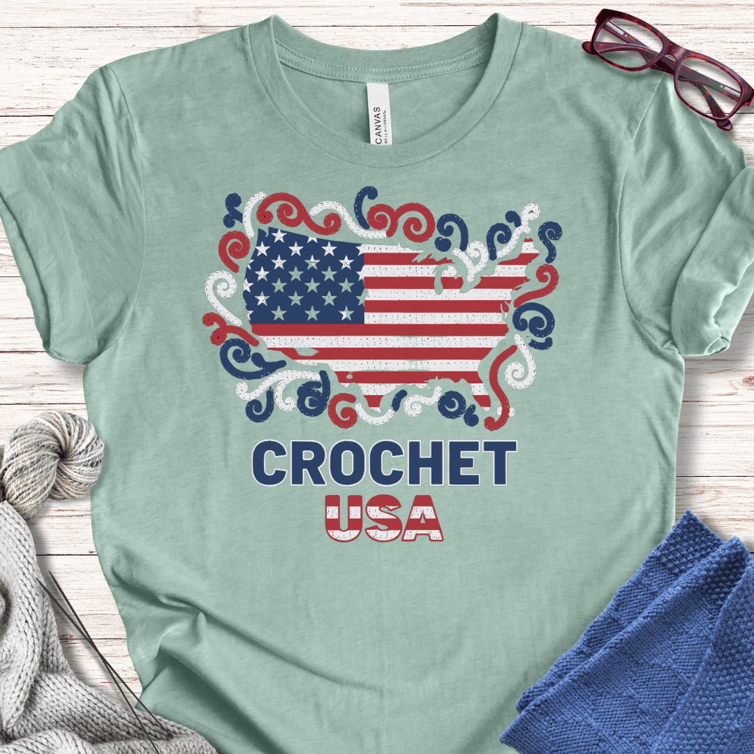 Crochet USA T-Shirt Sea Breeze / XS