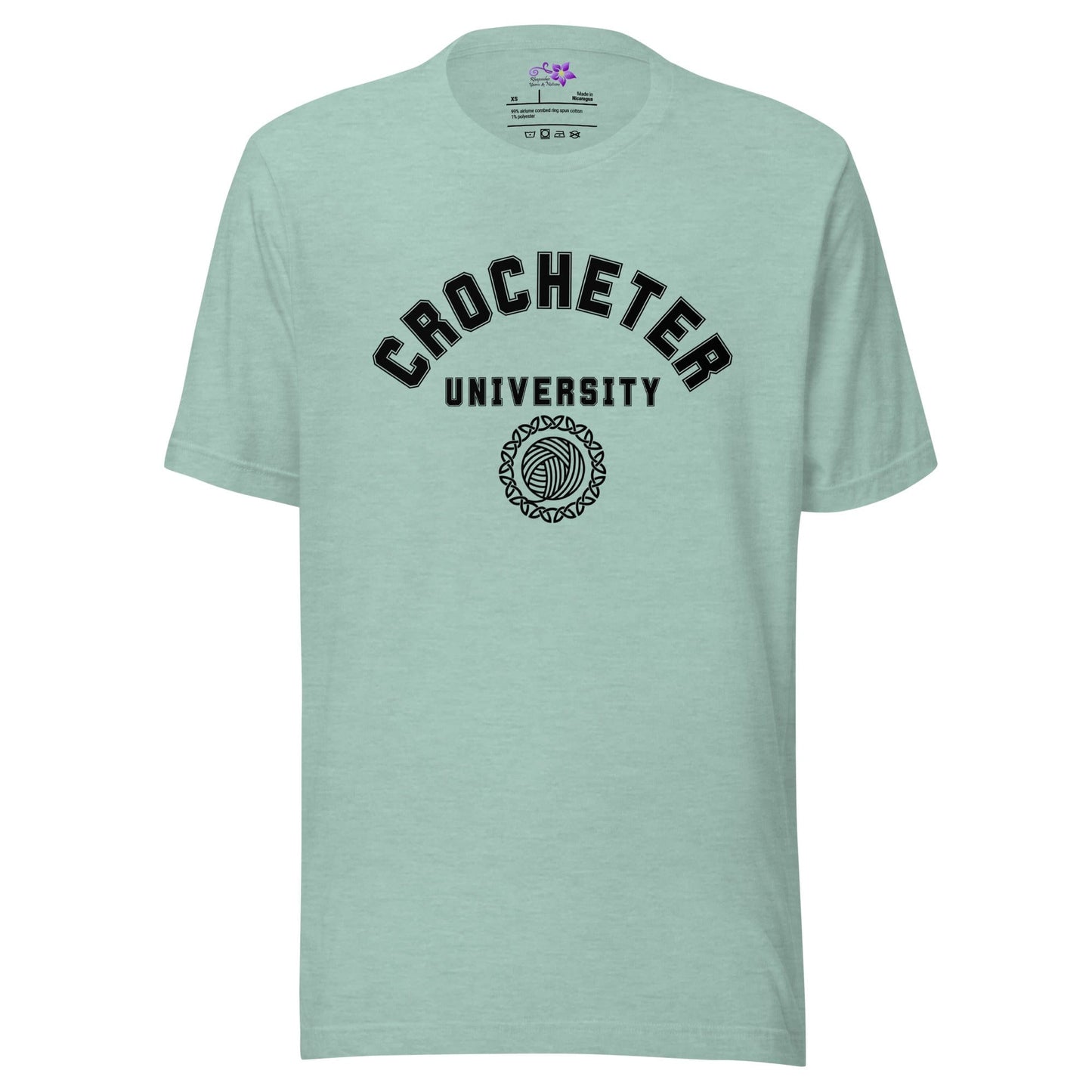 Crocheter University Crew Neck T-Shirt Sea Breeze / XS