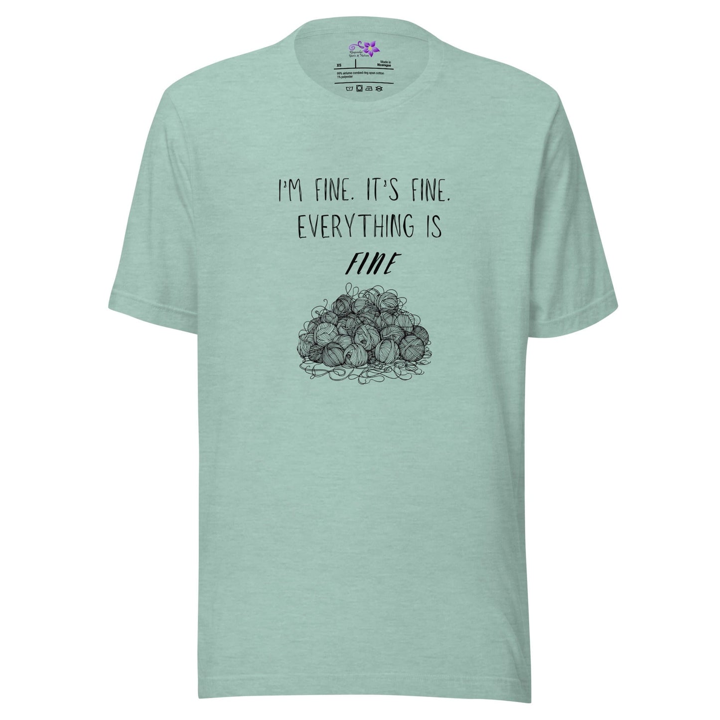 Everything Is Fine Crew Neck T-Shirt Sea Breeze / XS