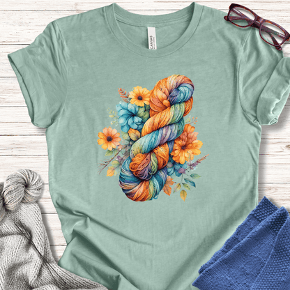 Floral Skein T-Shirt Sea Breeze / XS