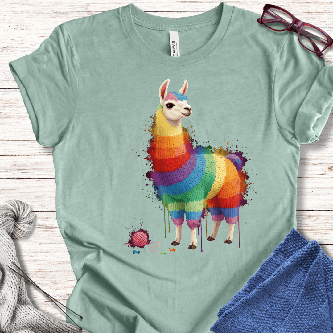 Llama Dye Splash T-Shirt Sea Breeze / XS