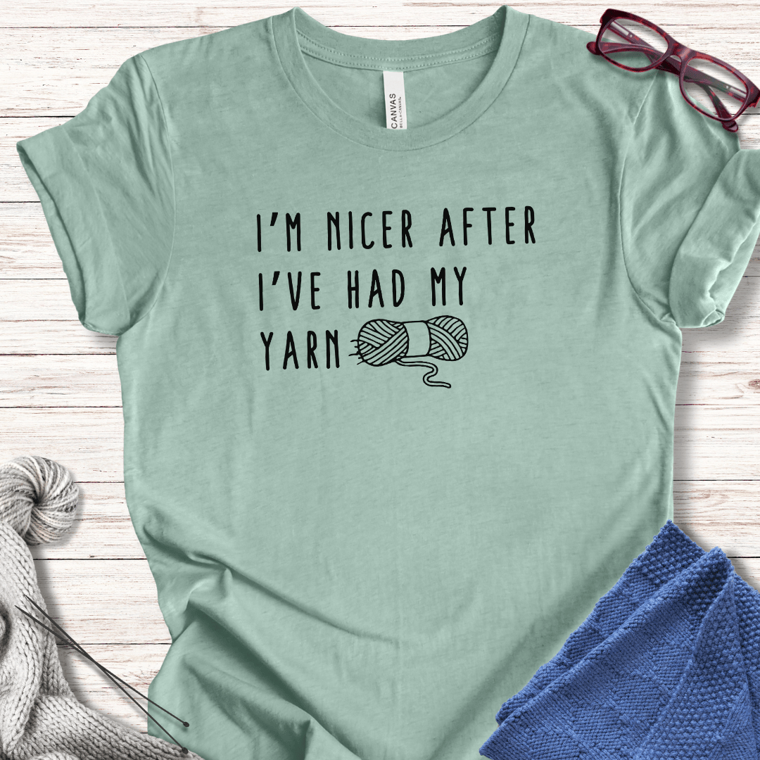 Nicer After Yarn T-Shirt Sea Breeze / XS