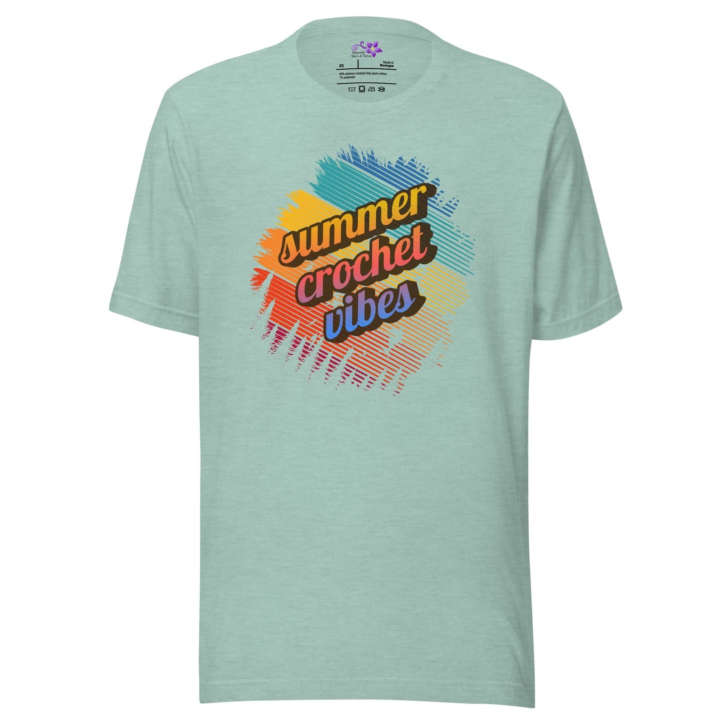 Summer Crochet Vibes Crew Neck T-Shirt Sea Breeze / XS