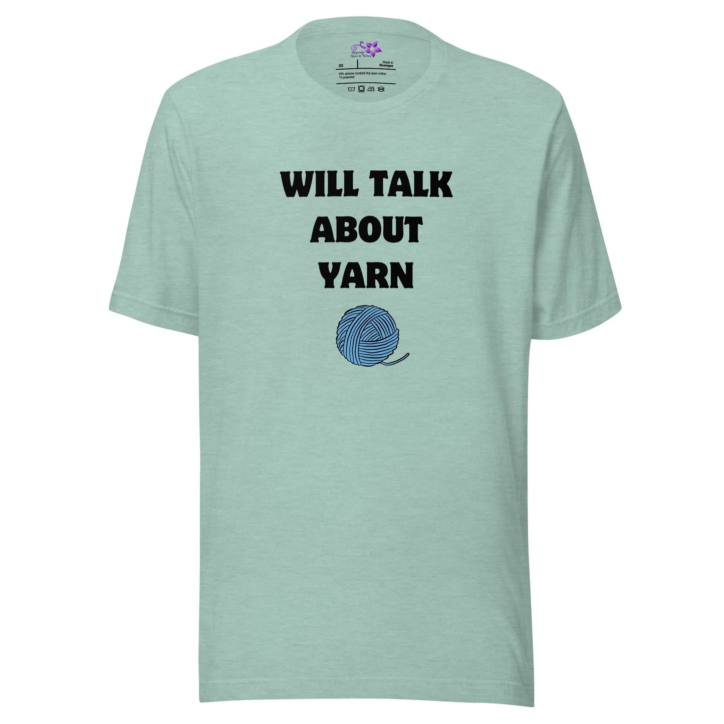 Will Talk About Yarn Crew Neck T-Shirt Sea Breeze / XS