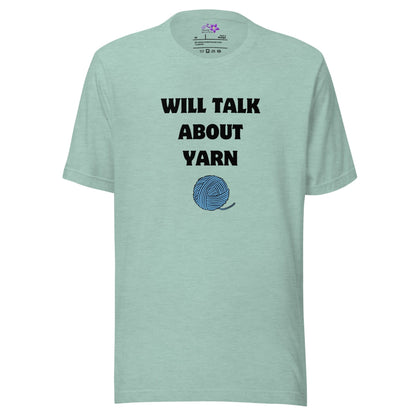 Will Talk About Yarn Crew Neck T-Shirt Sea Breeze / XS