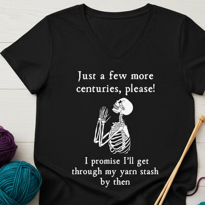 Just a Bit Longer V Neck T-Shirt Solid Black Blend / S
