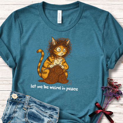 Be Weird in Peace T-Shirt Teal / S