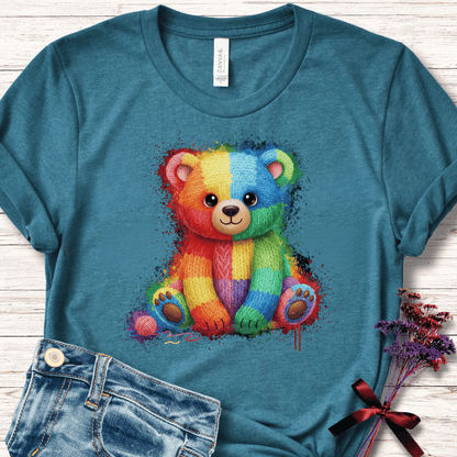 Bear Dye Splash T-Shirt Teal / S