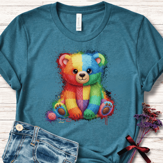 Bear Dye Splash T-Shirt Teal / S