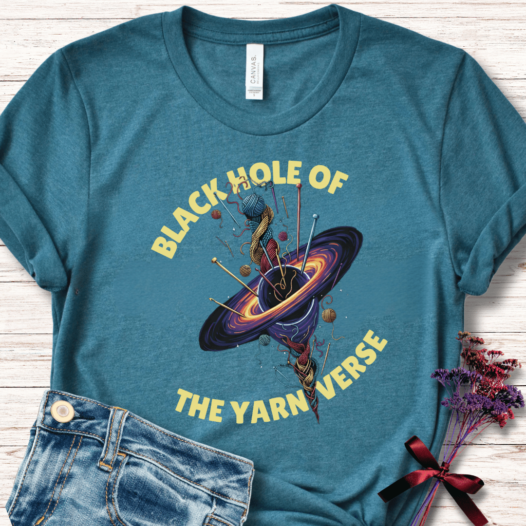 Black Hole of the Yarniverse T-Shirt Teal / S