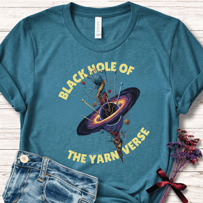 Black Hole of the Yarniverse T-Shirt Teal / S