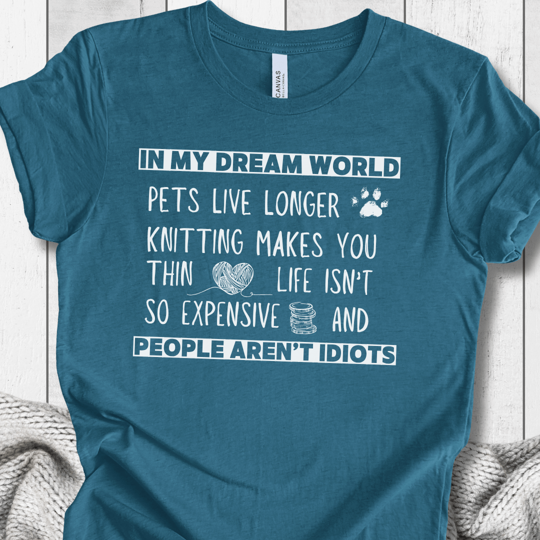Dream World T-Shirt (knitting) Teal / S