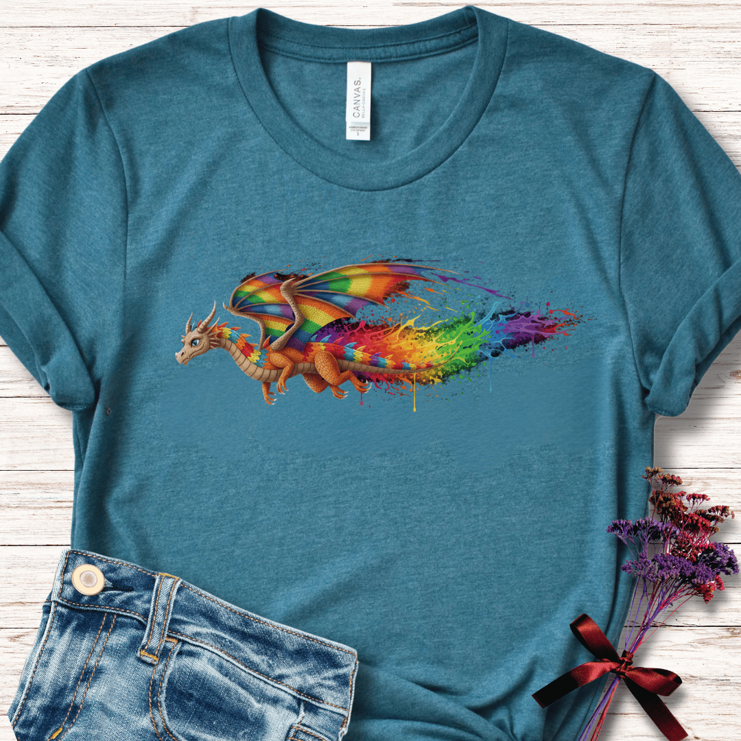 Flight Dragon Dye Splash T-Shirt Teal / S