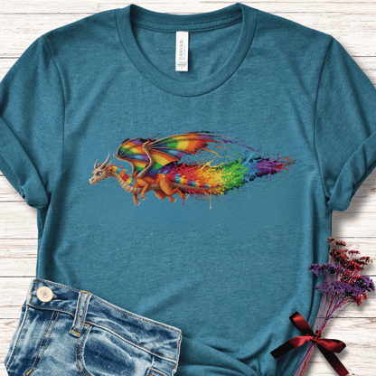 Flight Dragon Dye Splash T-Shirt Teal / S