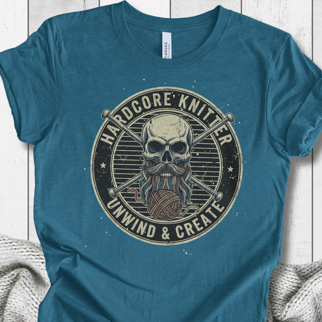 Hardcore Knitter T-Shirt Teal / S