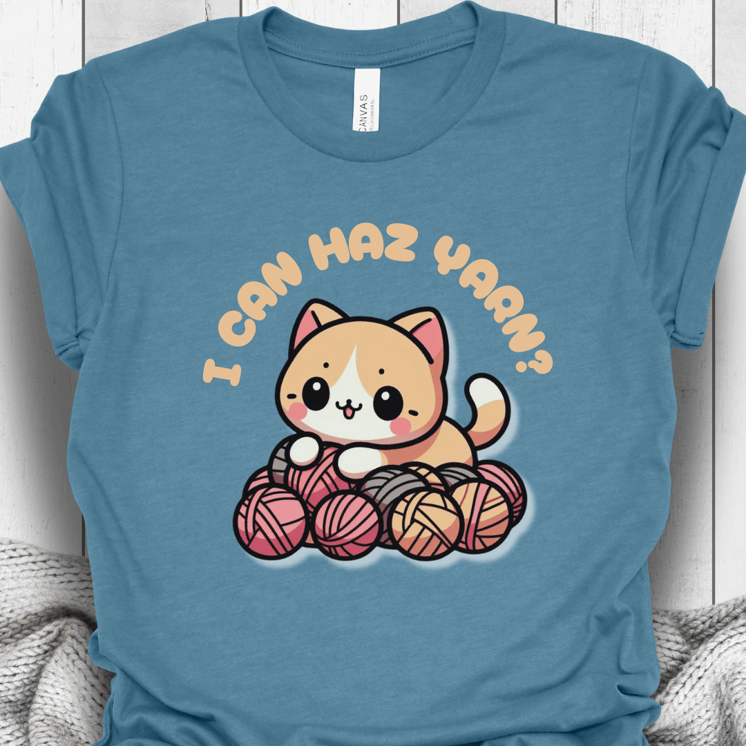 I can haz yarn? T-Shirt Teal / S