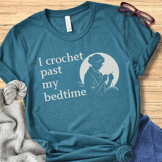 I crochet past my bedtime T-Shirt Teal / S