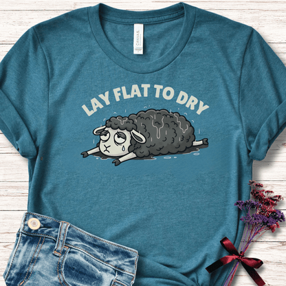 Lay Flat to Dry Sheep T-Shirt Teal / S