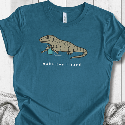 Moknitor Lizard t-shirt Teal / S