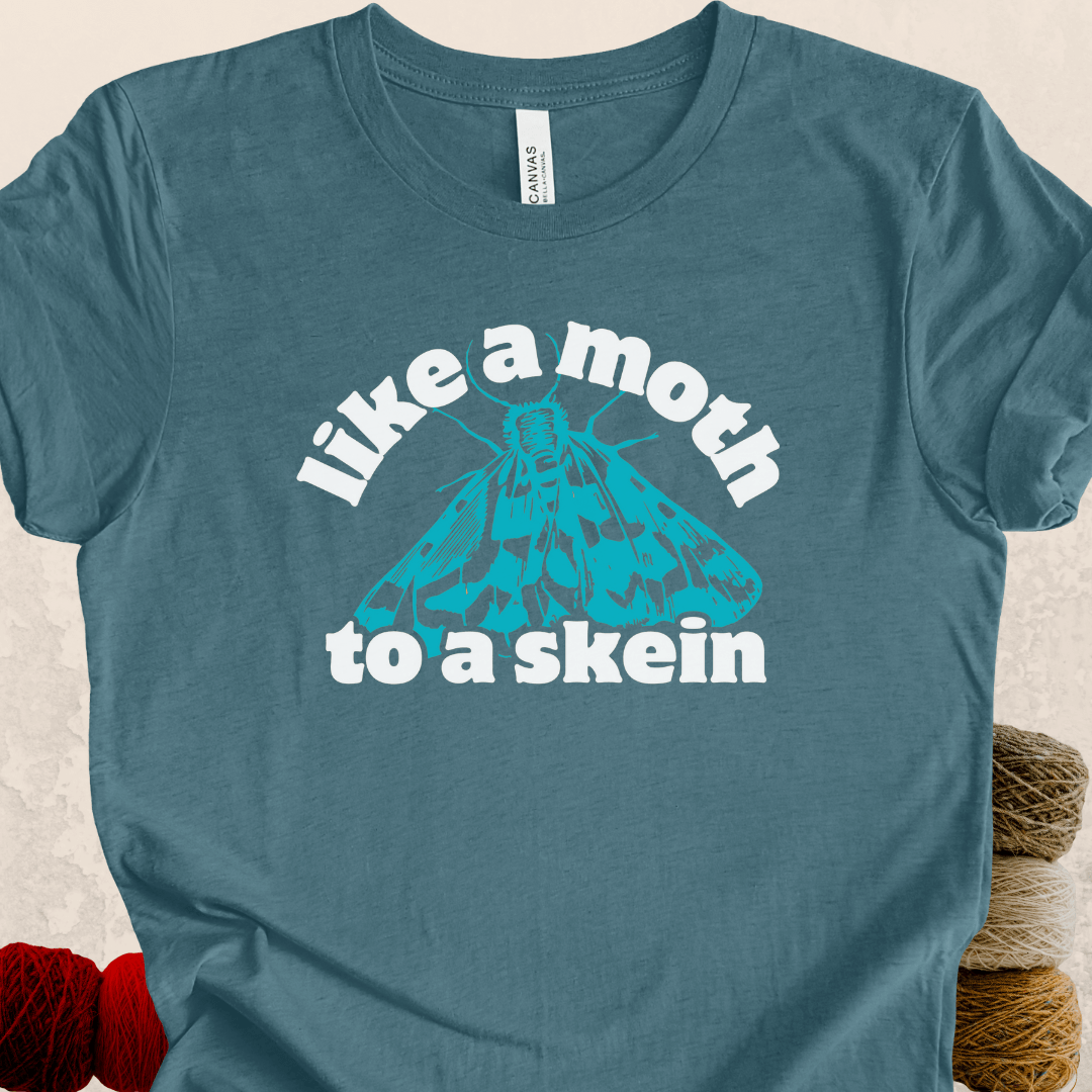 Moth to a Skein T-Shirt Teal / S