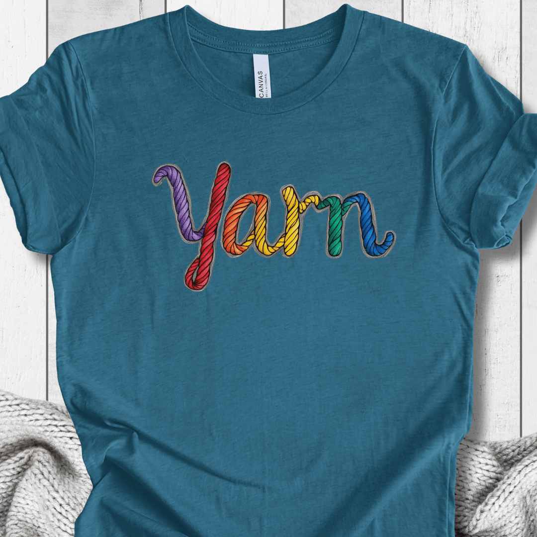 Rainbow Yarn T-Shirt Teal / S