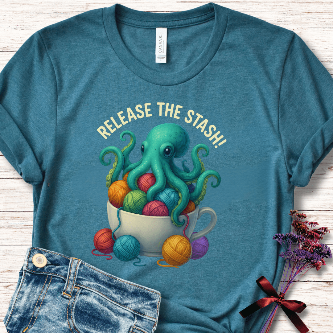 Release the Stash Kraken T Shirt Teal / S