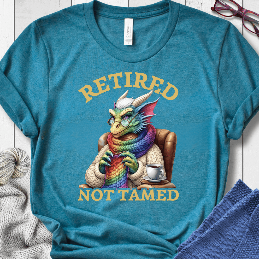 Retired not tamed T-Shirt Teal / S