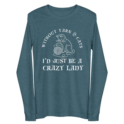 Yarn & Cats Long Sleeve Tee Teal / S