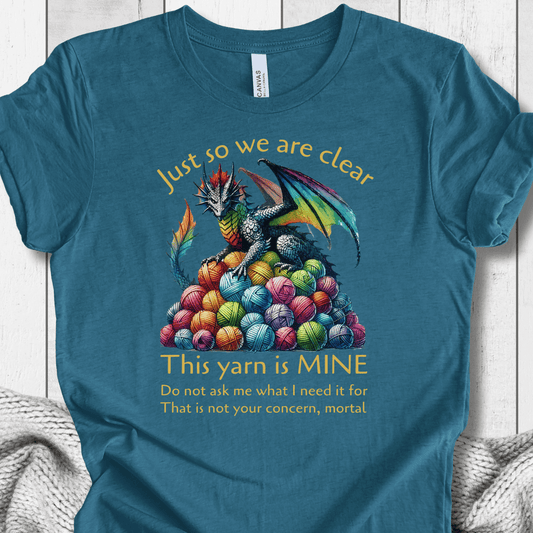 Yarn Dragon with slogan T-Shirt Teal / S