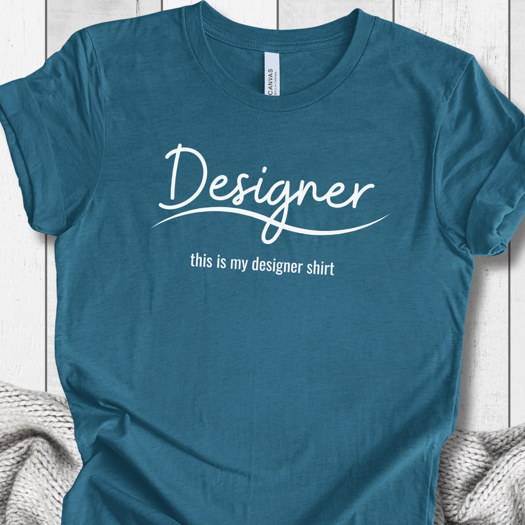 Designer Crew Neck T-Shirt Teal / XS