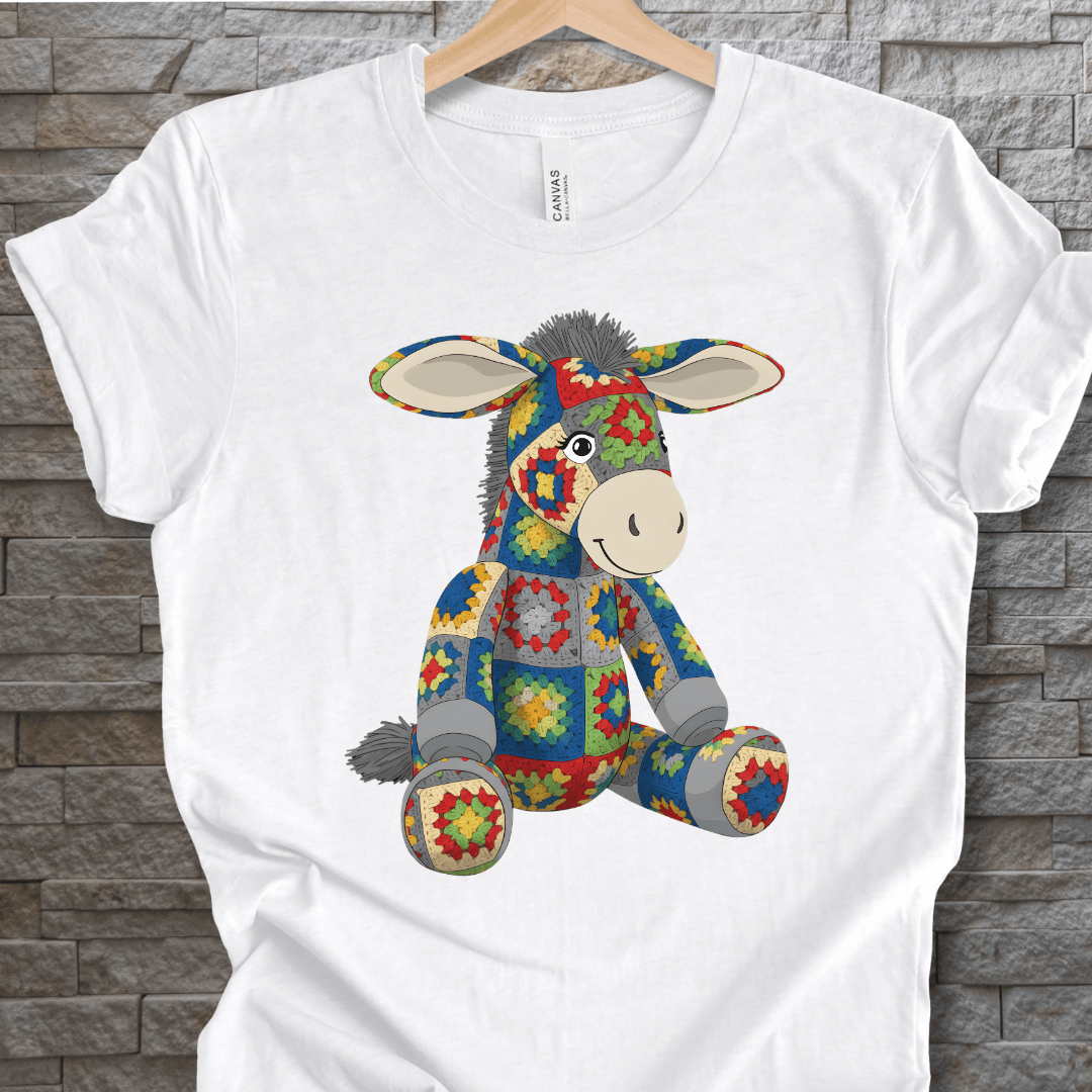 Crochet Donkey T-Shirt White / S