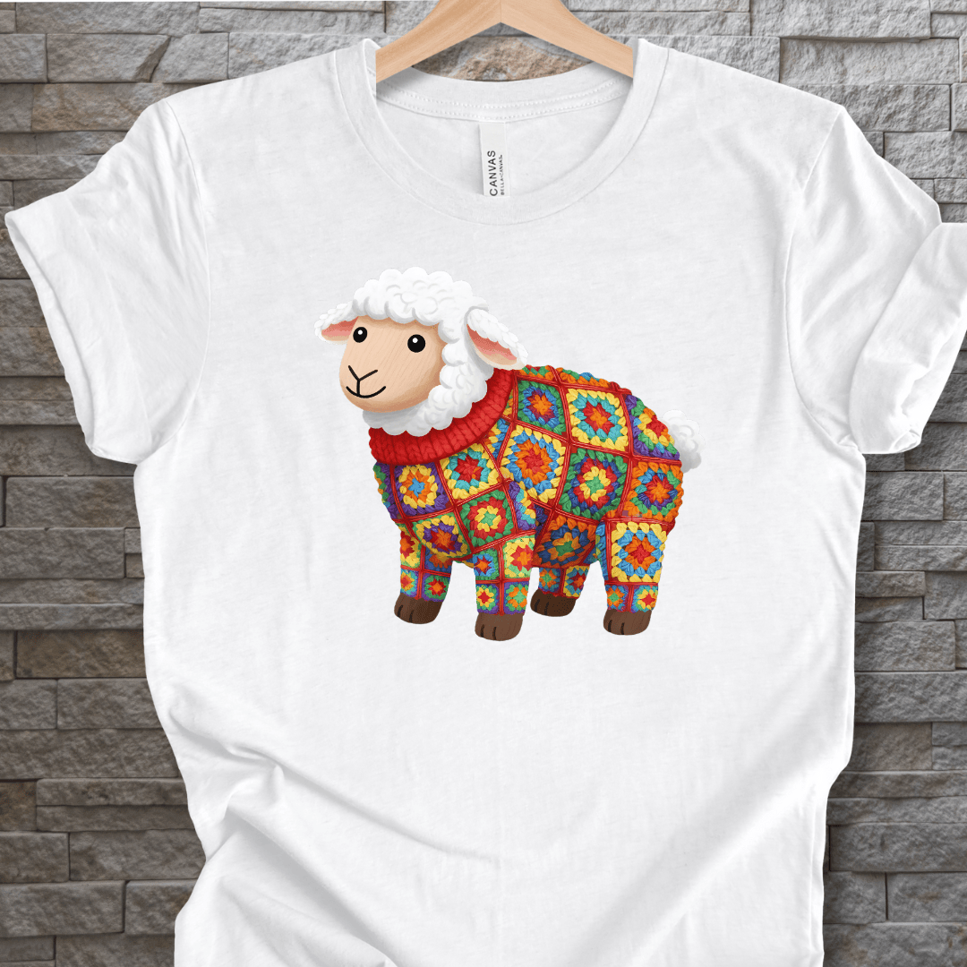 Crochet Sheep T-Shirt White / S