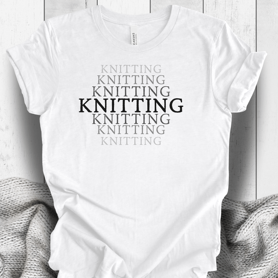 Fading Knitting T-Shirt White / S