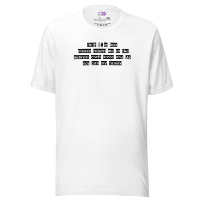 Help I'm Lost Crew Neck T-Shirt White / S