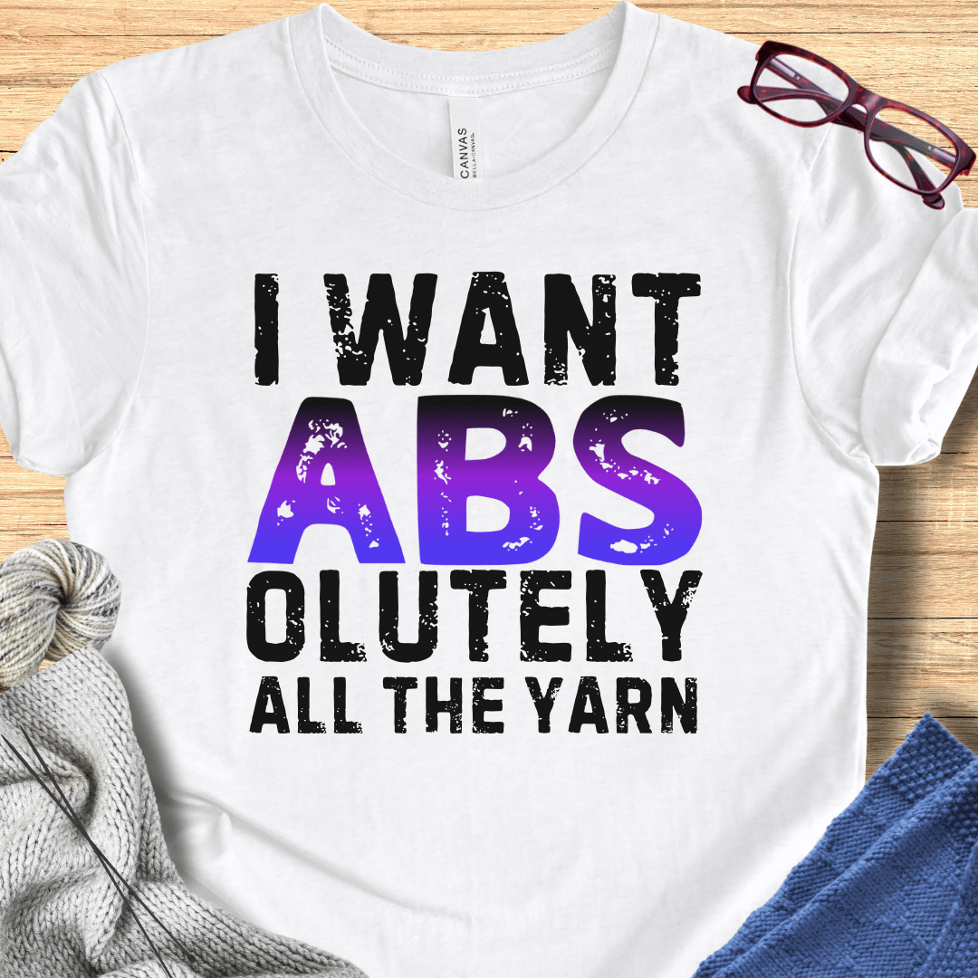 I want Abs T-Shirt White / S