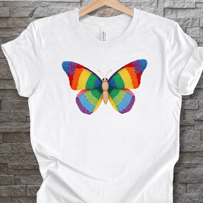 Knitted Butterfly T-Shirt White / S