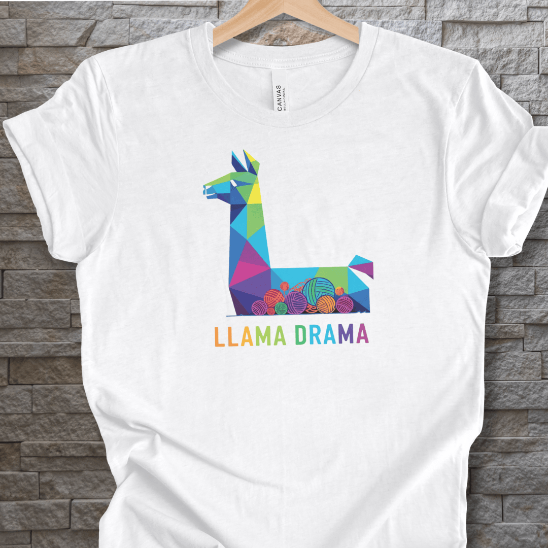 Llama Drama T-Shirt White / S